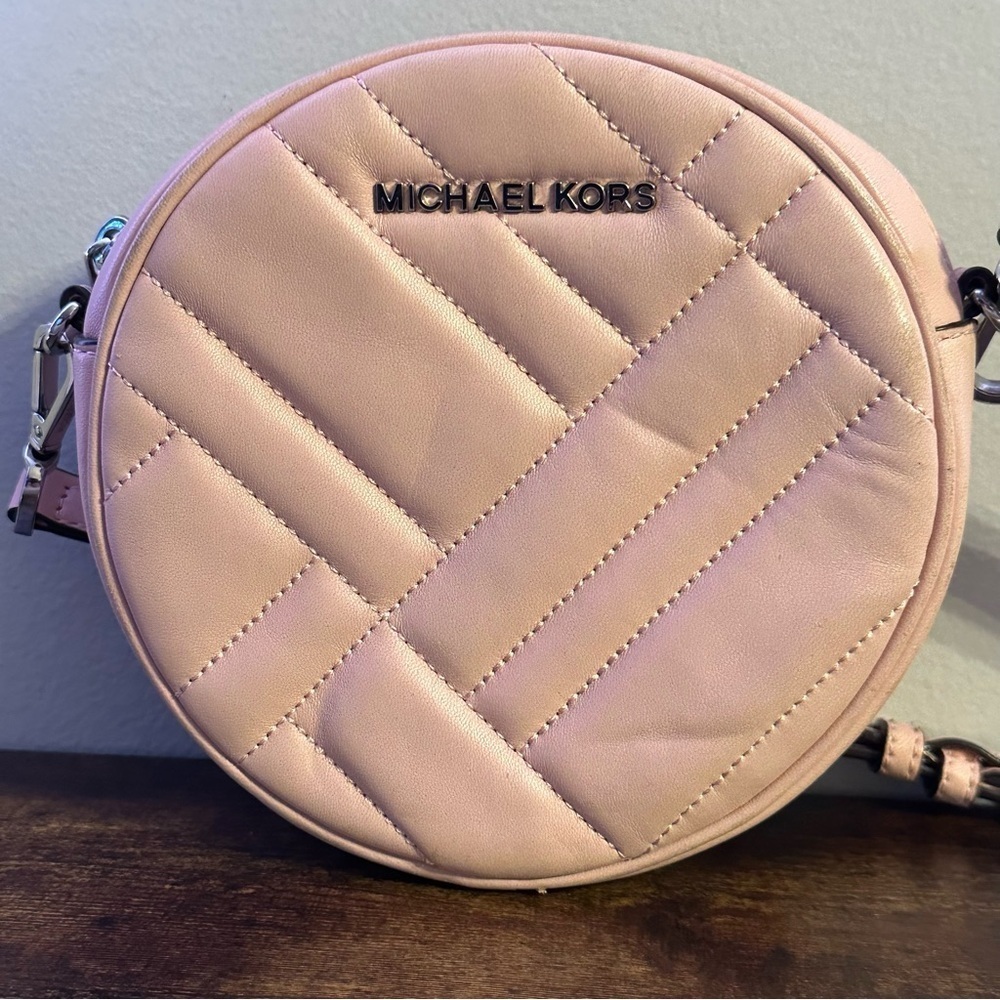 MK Quilted Pink Leather CrossBody Michael‎ Kors
